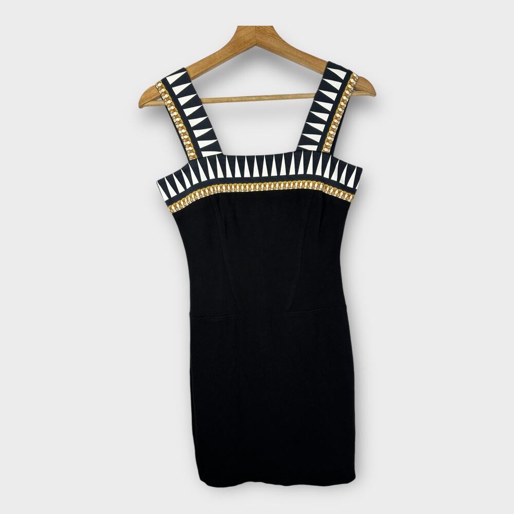 Anna Rachele Womens size 42 Geometric Halter Figure Form Pencil Mini Dress